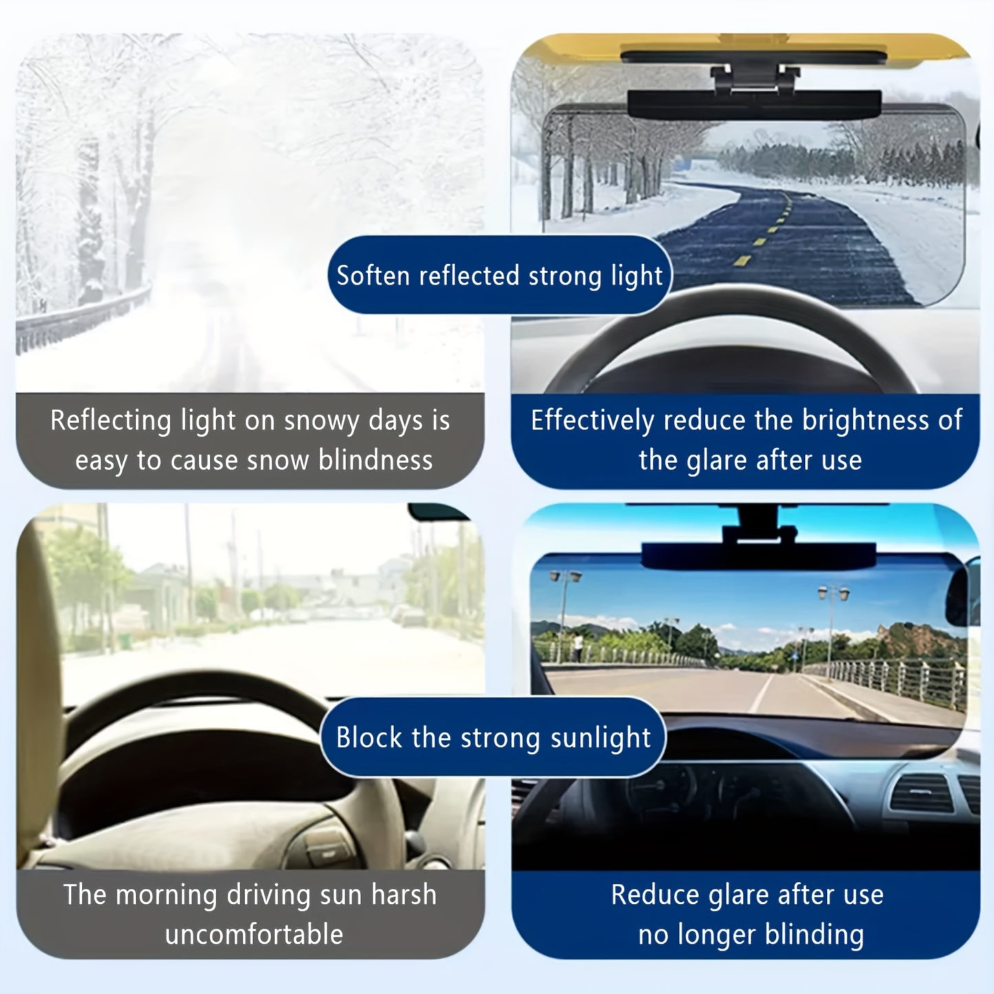 Polarized Car Sun Visor – Anti-Glare, UV-Blocking