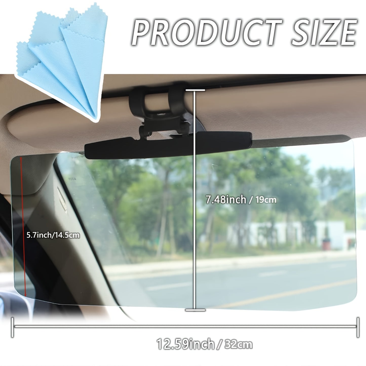 Polarized Car Sun Visor – Anti-Glare, UV-Blocking