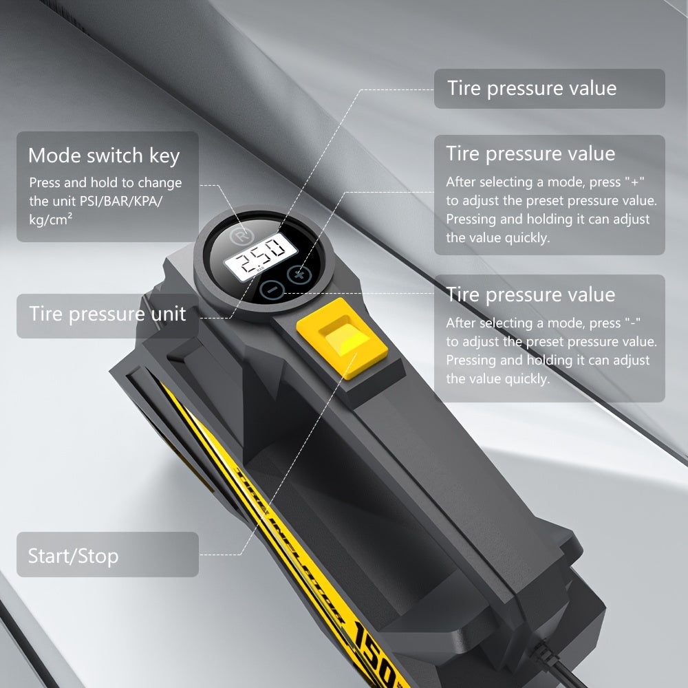 CaRSun Digital Tire Inflator – Portable Power, Precise Pressure