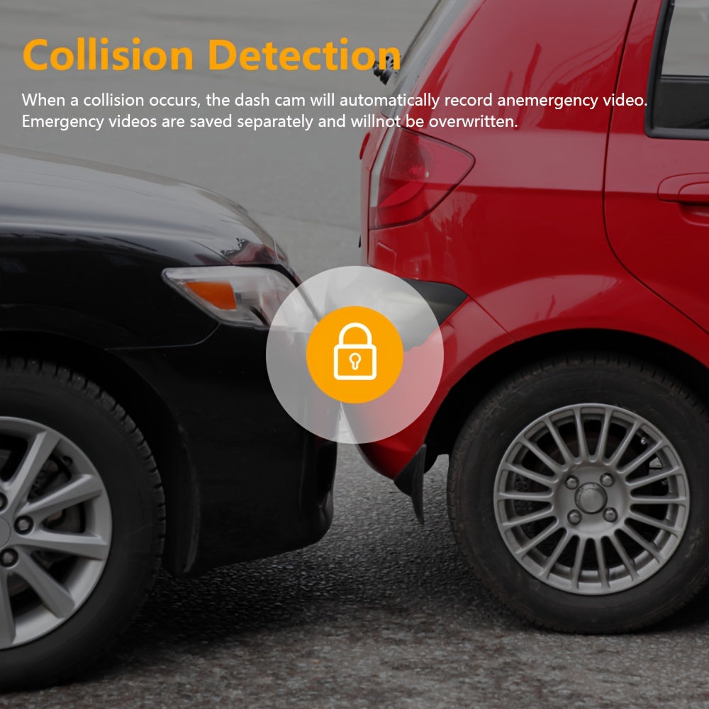 Dual Lens Dash Cam with Night Vision