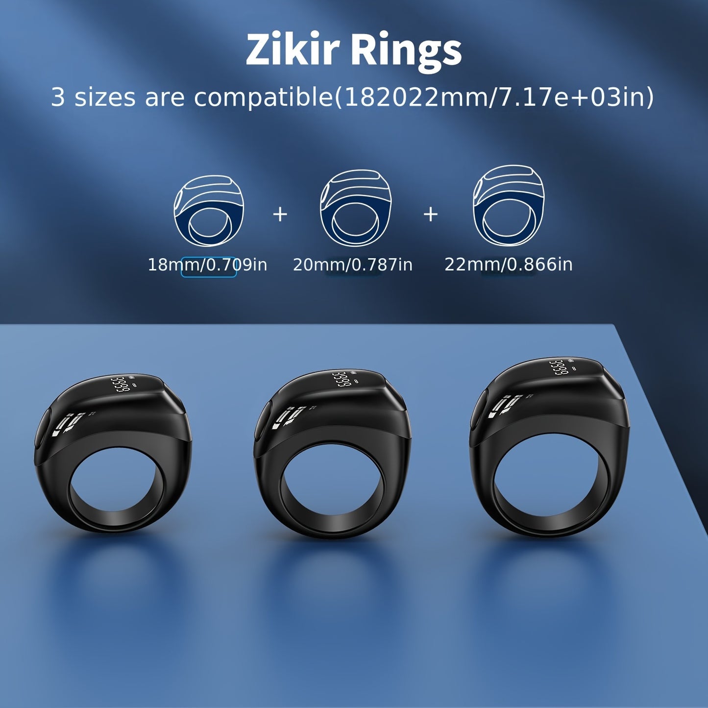 Zikr Smart Ring – Prayer Reminder, Counter & Qibla Guide