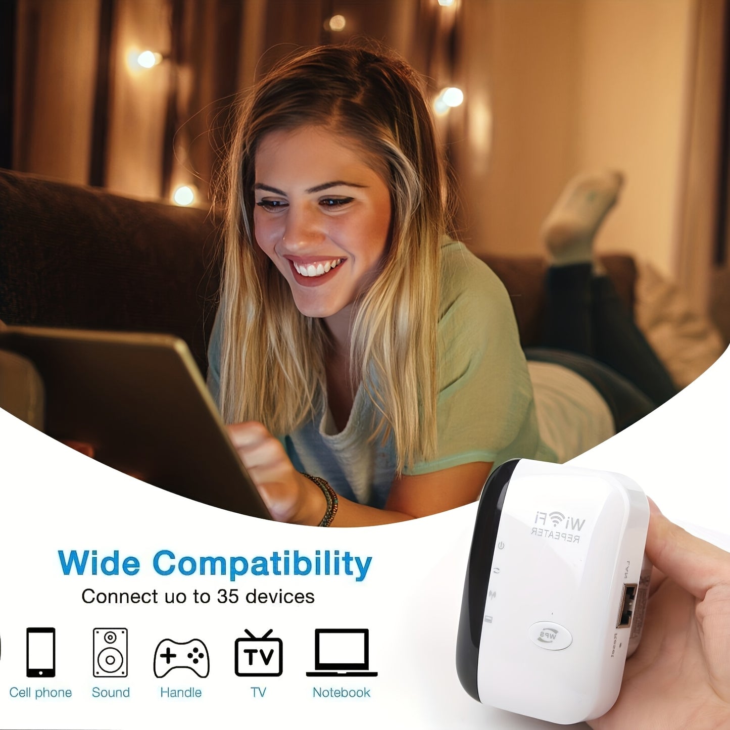 WiFi Extender – Long Range, Plug & Play Boost
