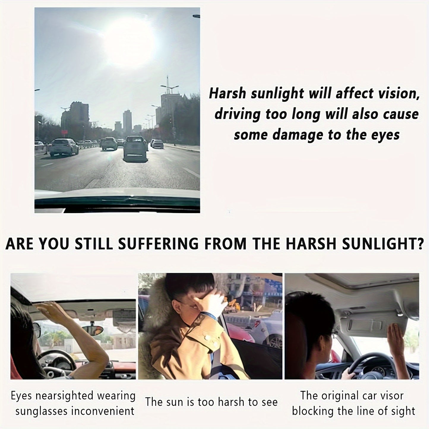 Polarized Car Sun Visor – Anti-Glare, UV-Blocking