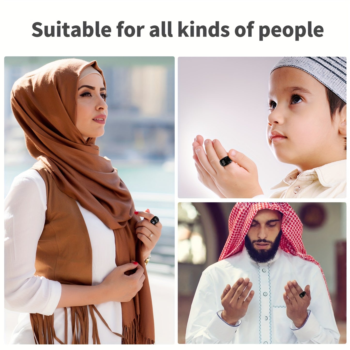 Zikr Smart Ring – Prayer Reminder, Counter & Qibla Guide