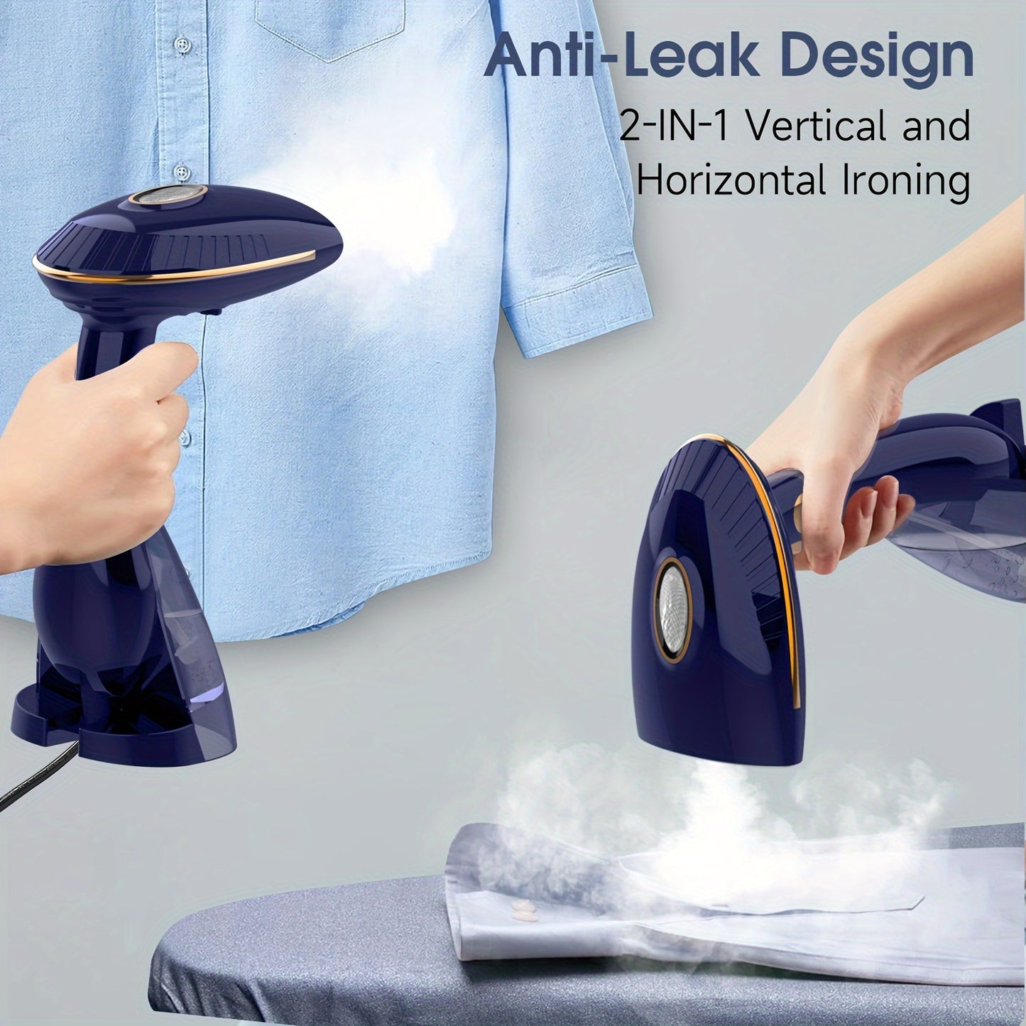 Portable Garment Steamer – 2-in-1 Iron & Wrinkle Remover