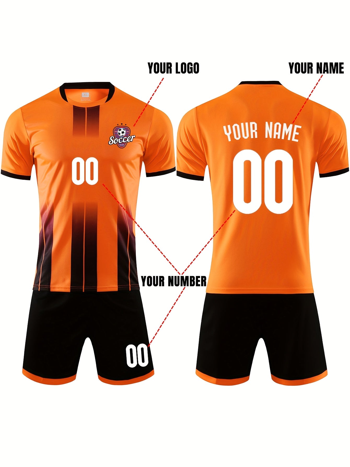 Customizable Youth Soccer Jersey Kit