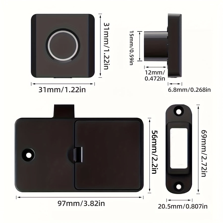 Smart Fingerprint Drawer Lock – Keyless, Secure & Minimalist