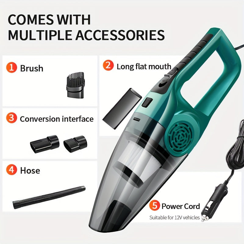 12V Car Vacuum Cleaner – Strong Suction, Handheld Power