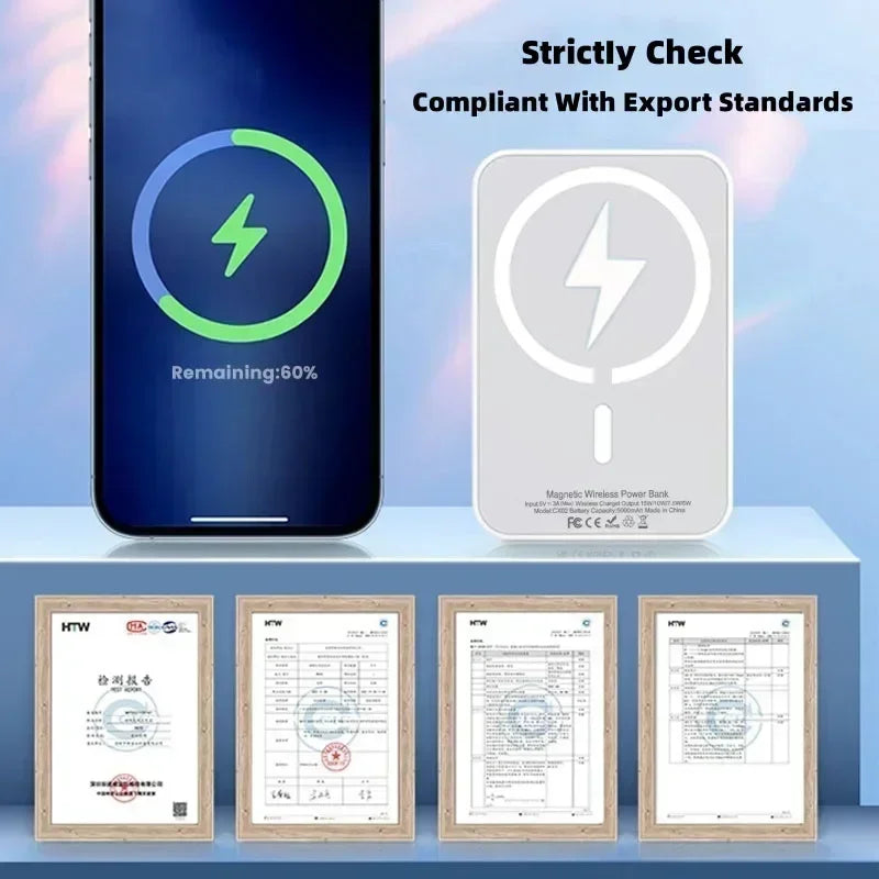 Magnetic Wireless Power Bank – 50000mAh Fast Charge