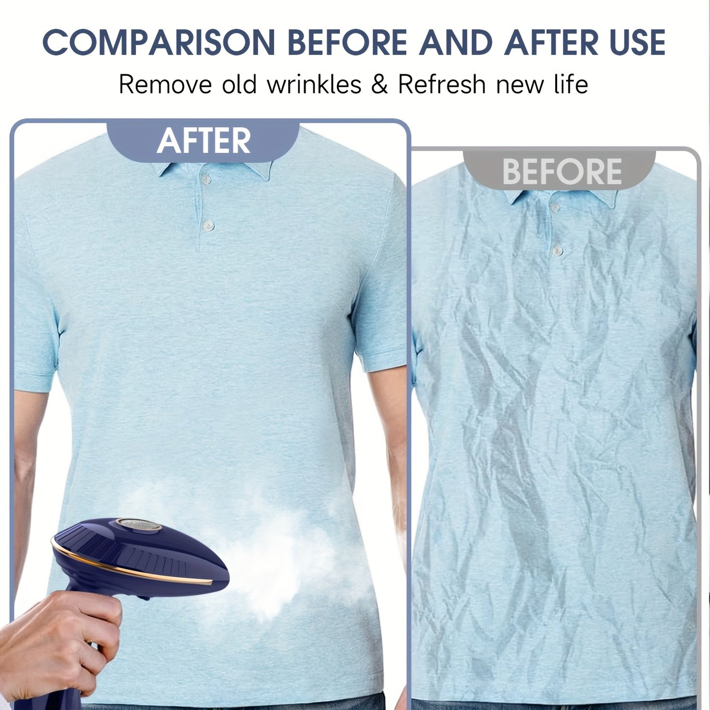 Portable Garment Steamer – 2-in-1 Iron & Wrinkle Remover
