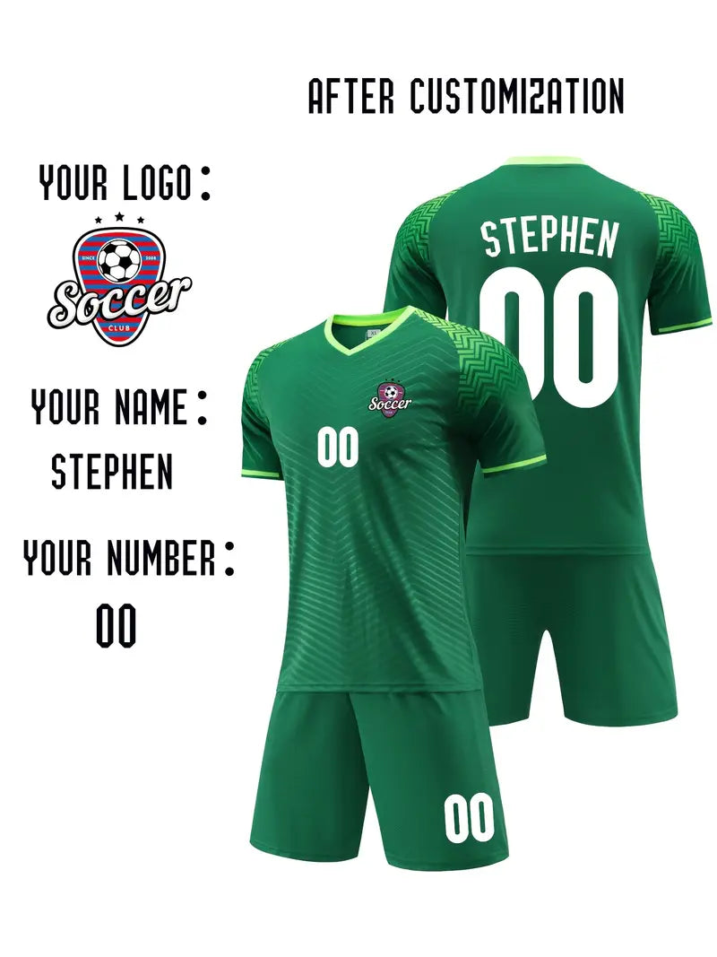 Customizable Youth Soccer Jersey Kit