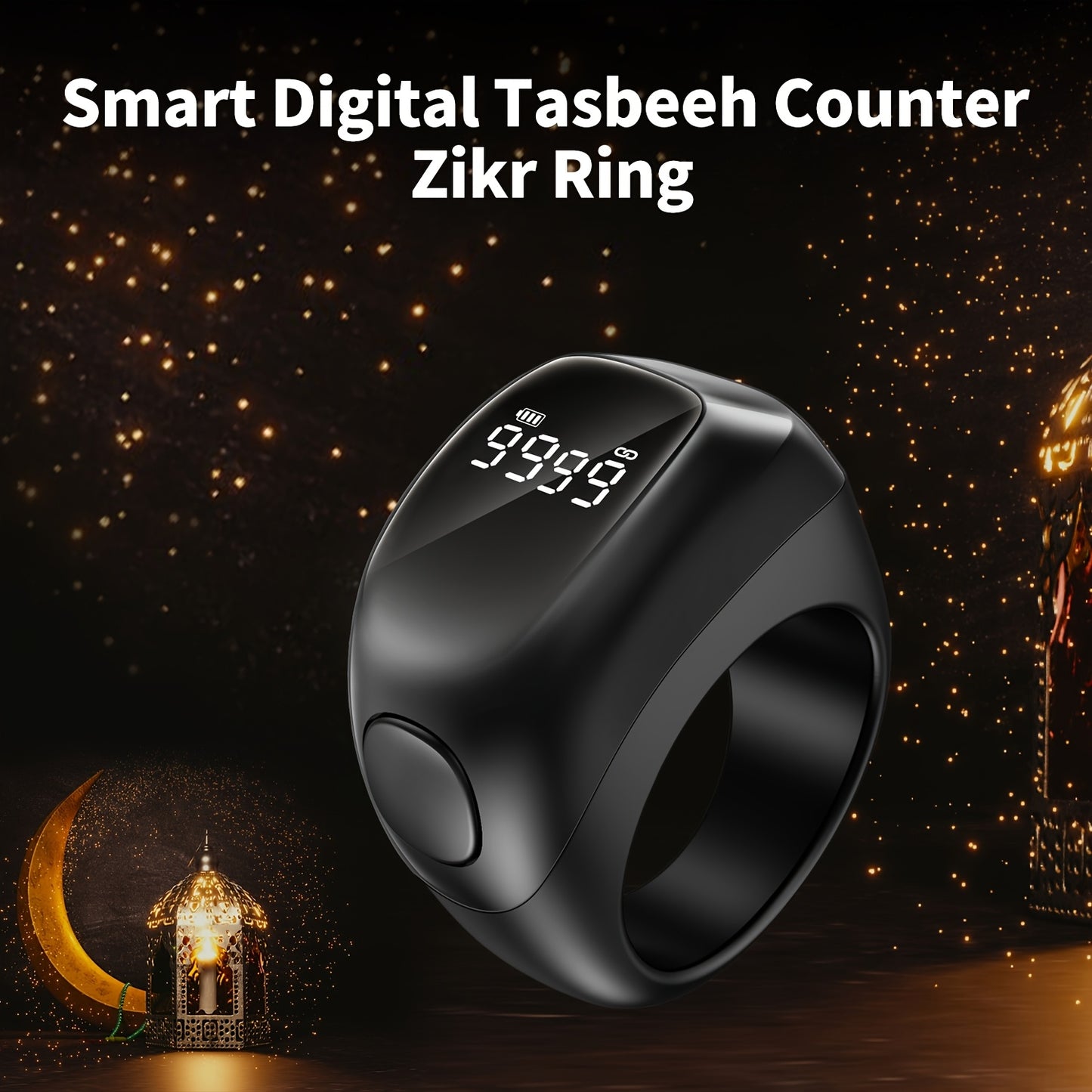 Zikr Smart Ring – Prayer Reminder, Counter & Qibla Guide