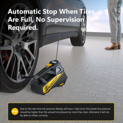 منفاخ إطارات رقمي من CaRSun - طاقة محمولة وضغط دقيق