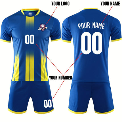 Customizable Youth Soccer Jersey Kit
