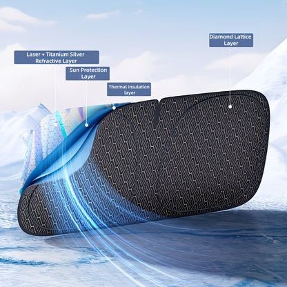 Titanium Laser Car Sunshade – UV Block & Heat Shield