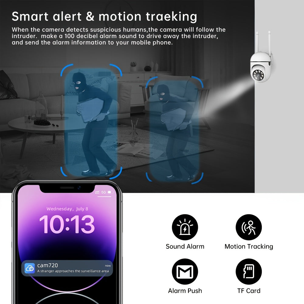 Smart Wi-Fi Camera with Full-Color Night Vision