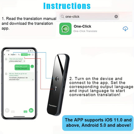 مترجم صوتي بالذكاء الاصطناعي - 150 لغة، فوري وجاهز للسفر