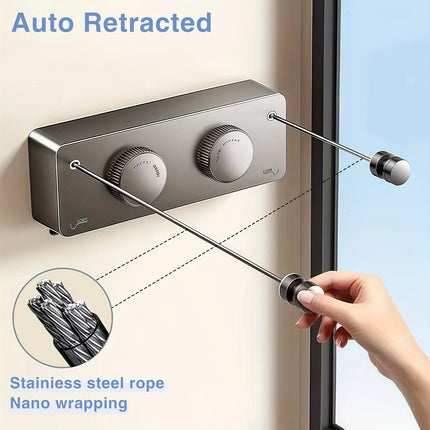 Retractable Clothesline – Double Line, Space-Saving