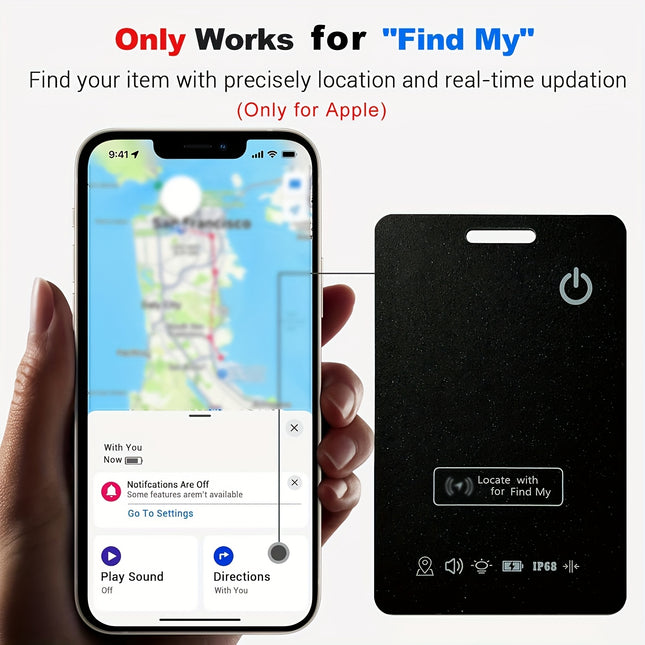 Wallet Tracking Card – GPS Locator with iOS Find My Compatibility