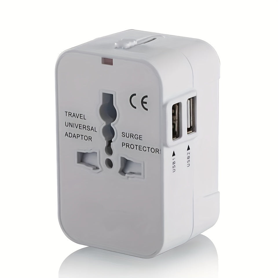 Universal Travel Charger – Dual USB & All-in-One Adapter