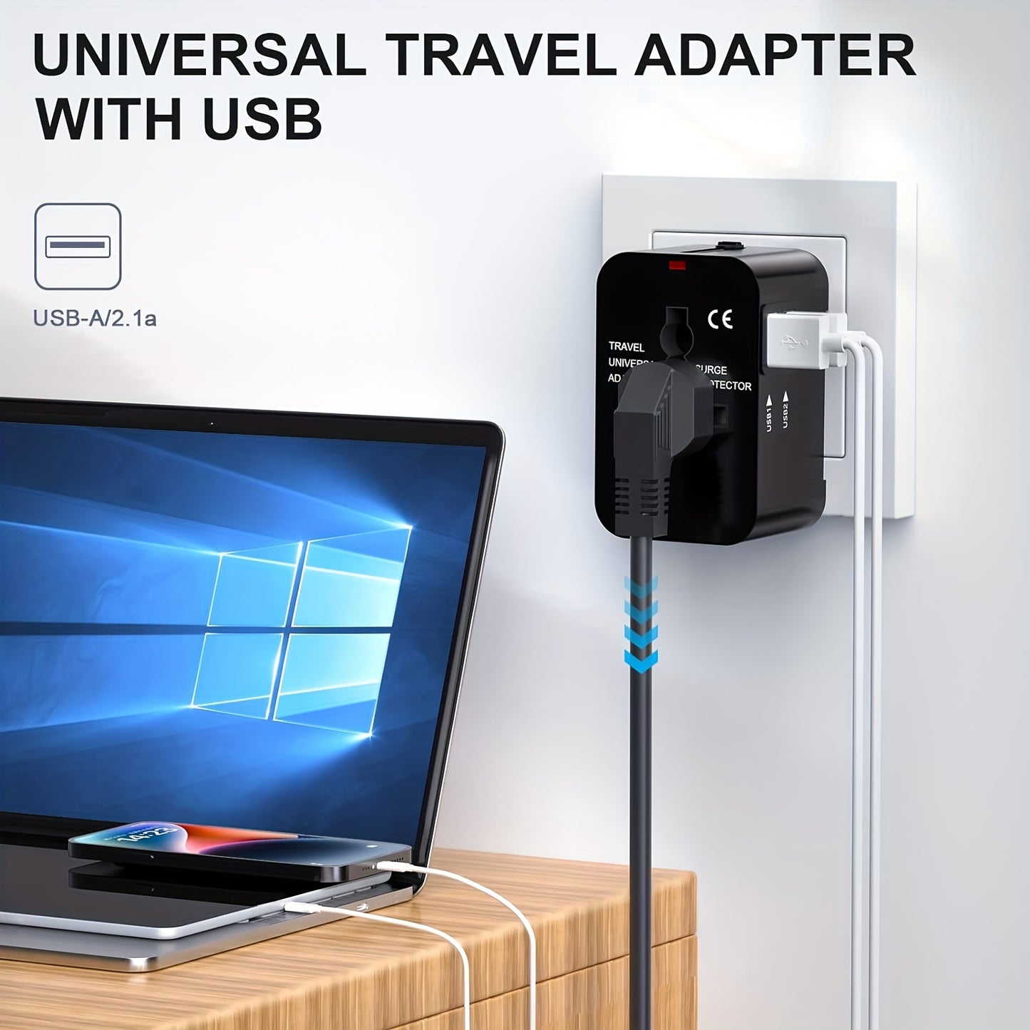 Universal Travel Charger – Dual USB & All-in-One Adapter