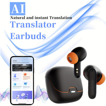 AI Translation Bluetooth Earbuds – Real-Time Voice, Music & More