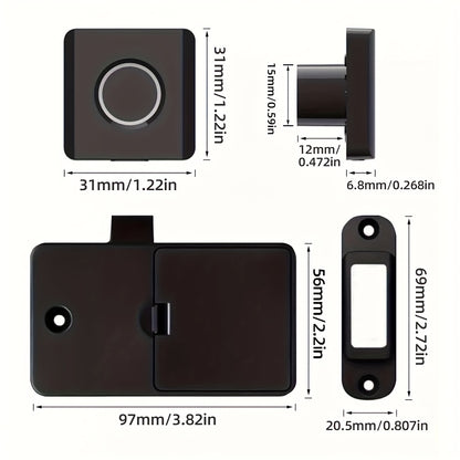 Smart Fingerprint Drawer Lock – Keyless, Secure & Minimalist