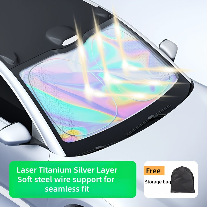 Titanium Laser Car Sunshade – UV Block & Heat Shield