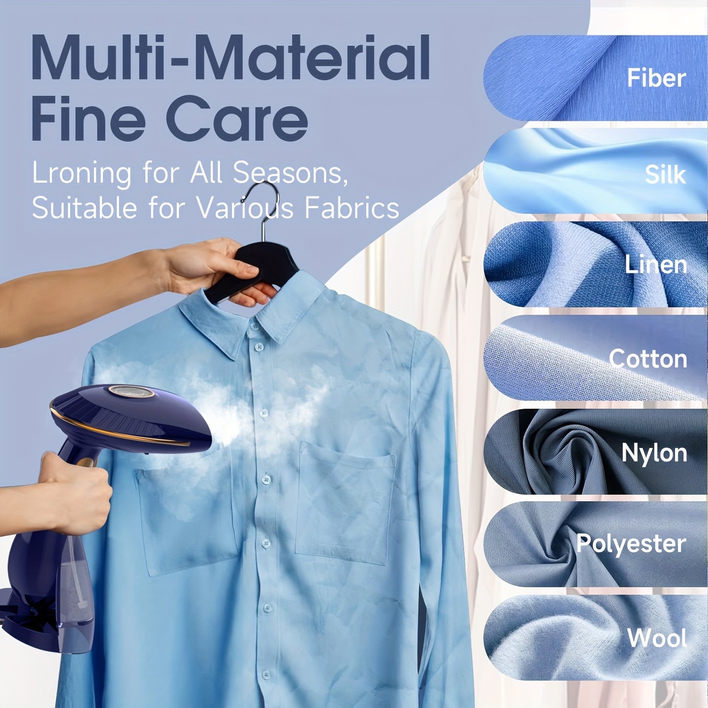 Portable Garment Steamer – 2-in-1 Iron & Wrinkle Remover