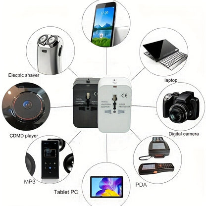Universal Travel Charger – Dual USB & All-in-One Adapter