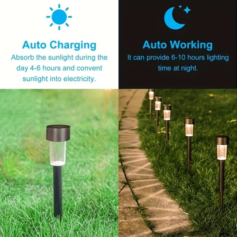 10 Solar Path Lights – Easy Install, Solar-Powered Glow