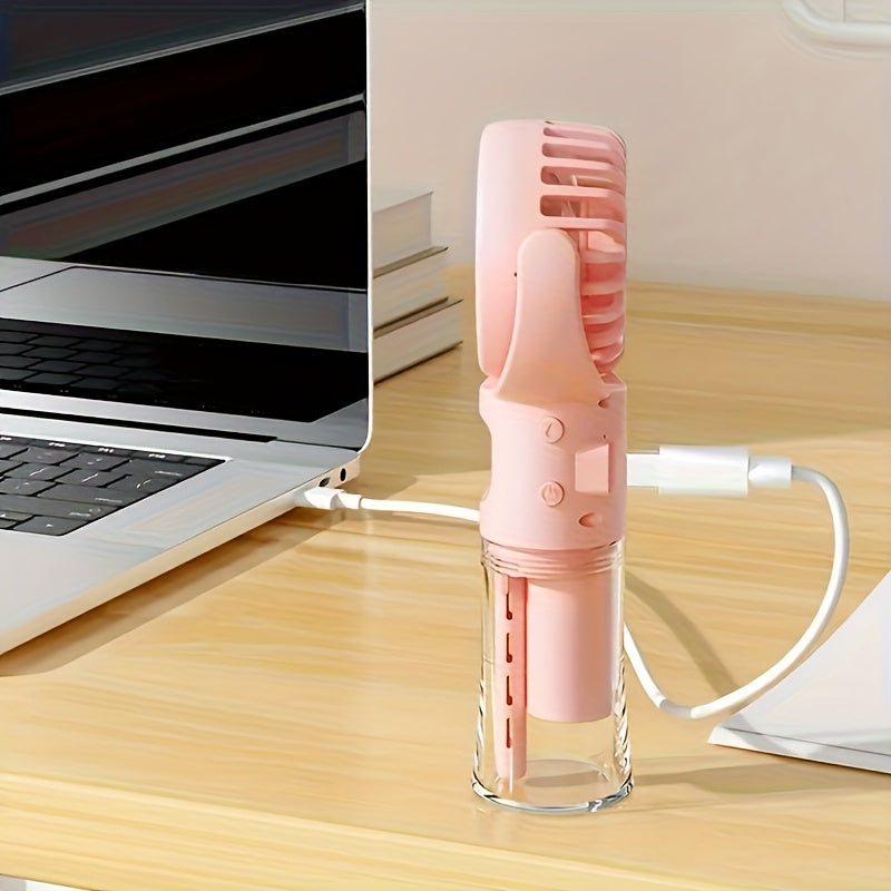 Portable Handheld Spray Fan with Humidifier