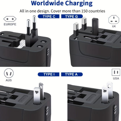 Universal Travel Charger – Dual USB & All-in-One Adapter