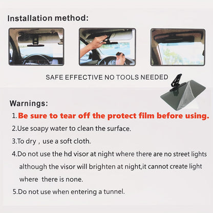 Polarized Car Sun Visor – Anti-Glare, UV-Blocking