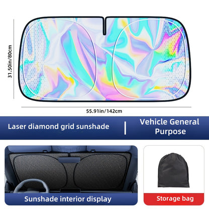 Titanium Laser Car Sunshade – UV Block & Heat Shield