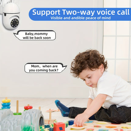 كاميرا ذكية مزودة بتقنية Wi-Fi مع رؤية ليلية كاملة الألوان